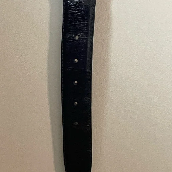 Men’s Genuine Leather Dark Blue Belt Size 52 Iguana - Picture 6 of 12